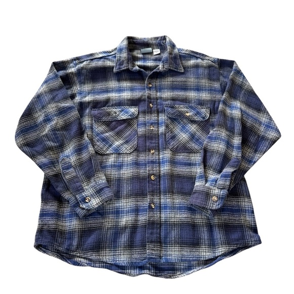 Vintage Ozark Wilderness Long Sleeve Flannel Shirt 100% Cotton Men Size XL - Picture 1 of 4